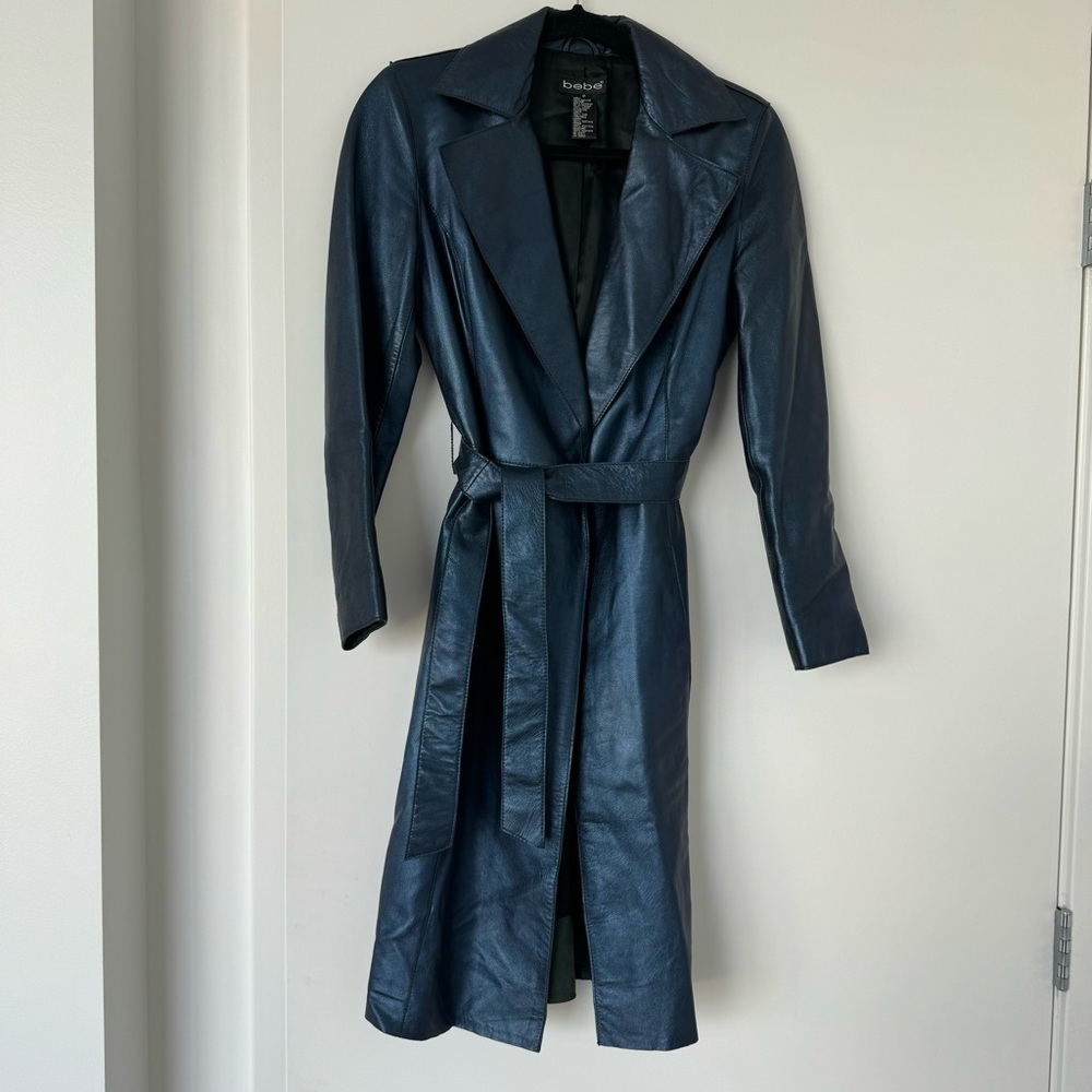 BEBE Genuine Leather Coat